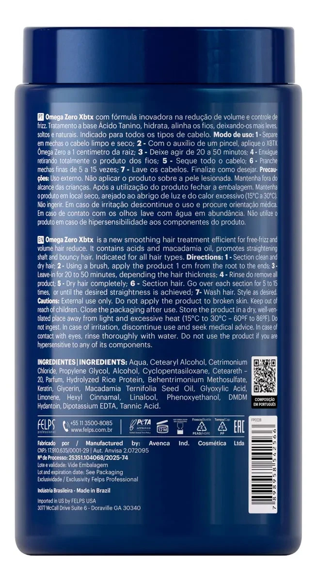 Felps Professional Xbtx Omega Zero / Volume Reducer/Nanoplasty 1 kg/35.3 oz