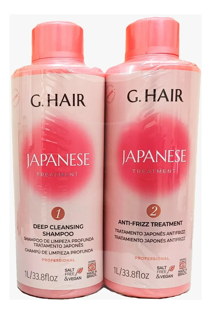 G.Hair Kit Professional / Treatment Japanese Anti-Frizz /Shampoo + Sealer 2x1L