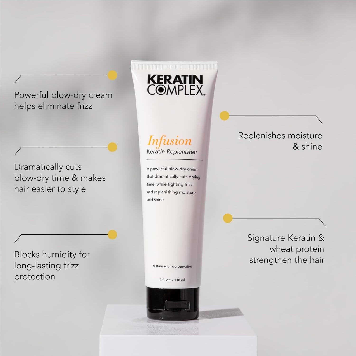 2.5oz Infusion Keratin Frizz Control Cream – Light Hydration for Daily Use