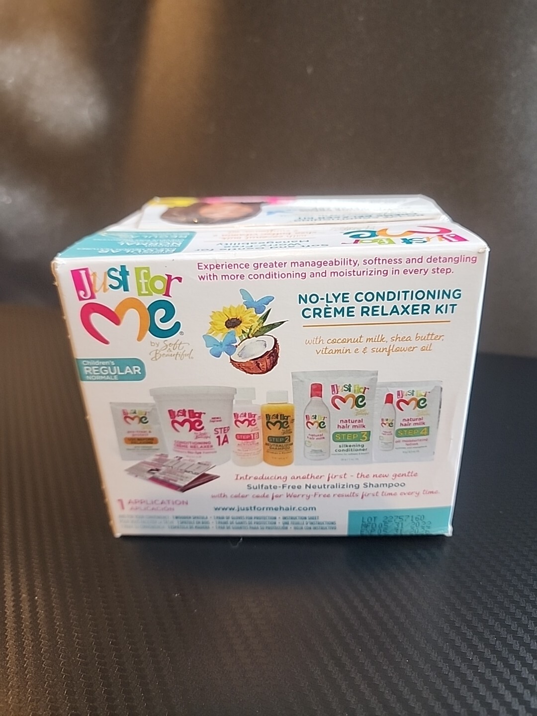 JUST FOR ME SOFT, CONDITIONING CREME RELAXER KIT, REGULAR CHILDRENS NO LYE