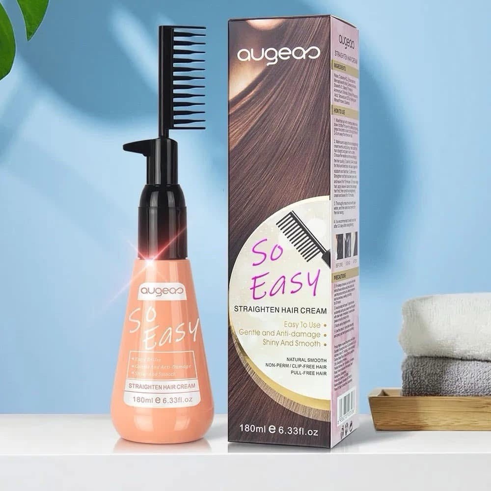 Augeao So Easy Hair Cream Straightening Cream, Easy To Use, Shine & Smooth