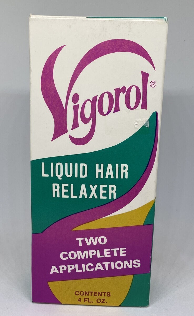 Vigorol Liquid Hair Relaxer Two Complete Applications – 4 oz VTG stock HTF