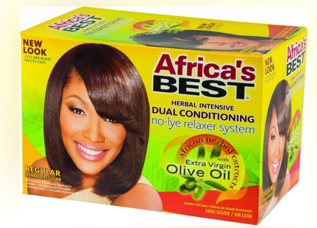 Africa’s Best No-Lye Relaxer Cream with Olive Oil, Dual Conditioning
