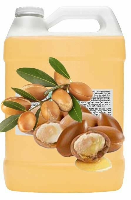 128 Oz /1 gallon 100% pure cold pressed unrefined argan oil of morocco top grade