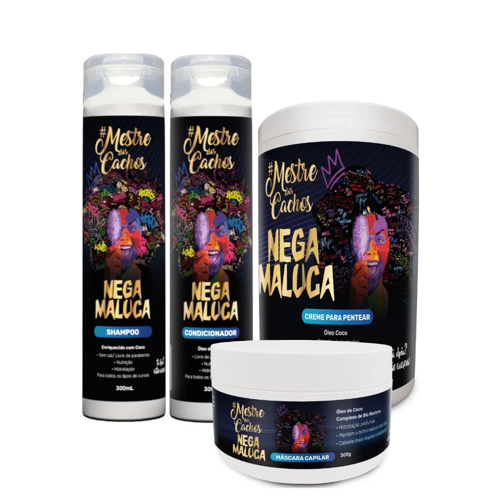 Nega Maluca Kit 3x300ml + 1kg Master of Curls / Nega Maluca Line