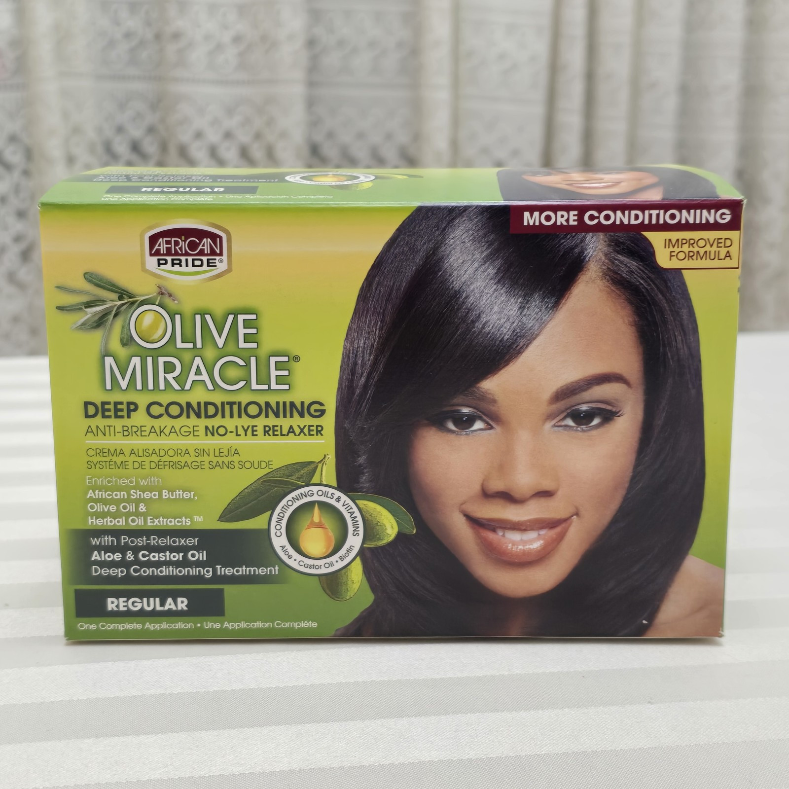 Mixed Lot African Pride Olive Miracle Deep Conditioning No-Lye Relaxer Super Reg