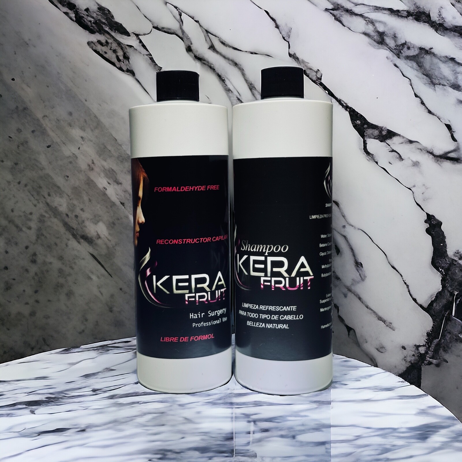 Cirugia Capilar Con Shampoo sin Formol Kera Fruit Formaldehyde Free Brillo Inten