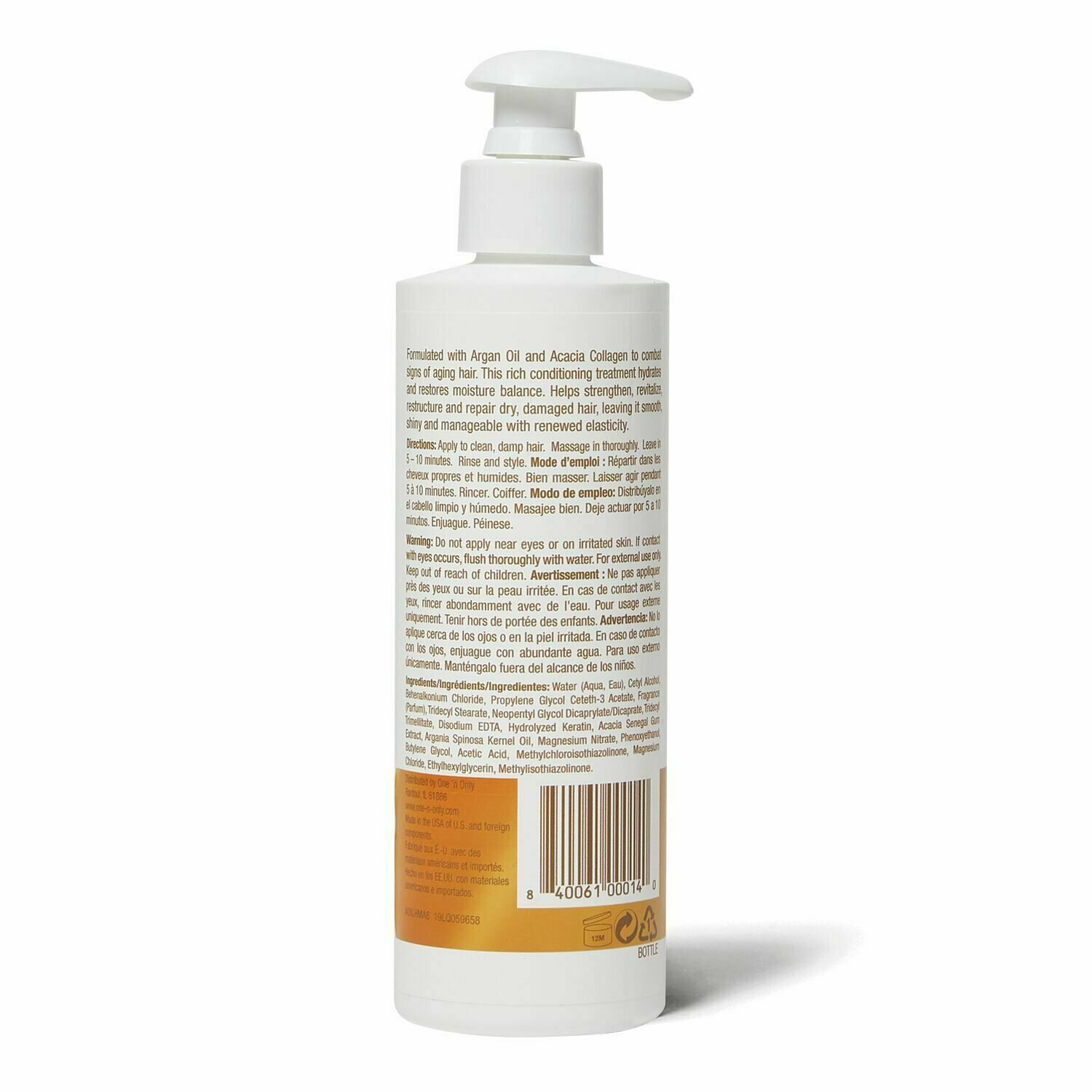 ONE N ONLY ARGAN OIL HYDRATING MASK 8 OZ