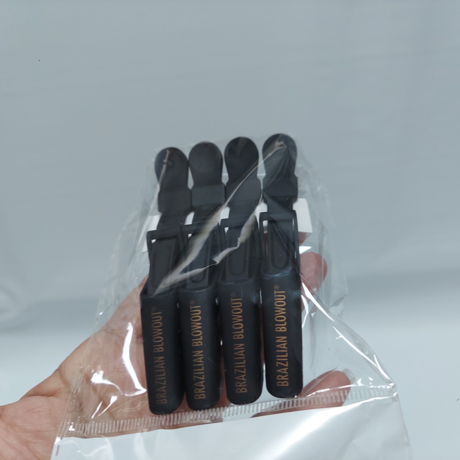Brazilian Blowout Hair Clips 4pc Black Logo
