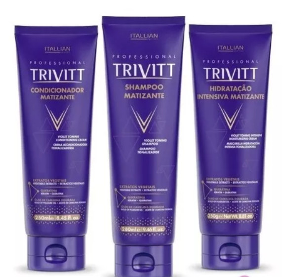 Trivitt Hair Blond Toning Hydration Shampoo 250ml, Cond 200mL, Cream 200g – 3×1
