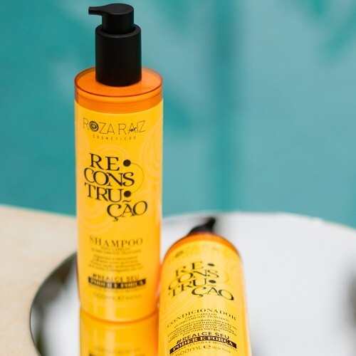 Brazilian duo kit reconstructing treatment hair 2 products Roza Raiz brand
