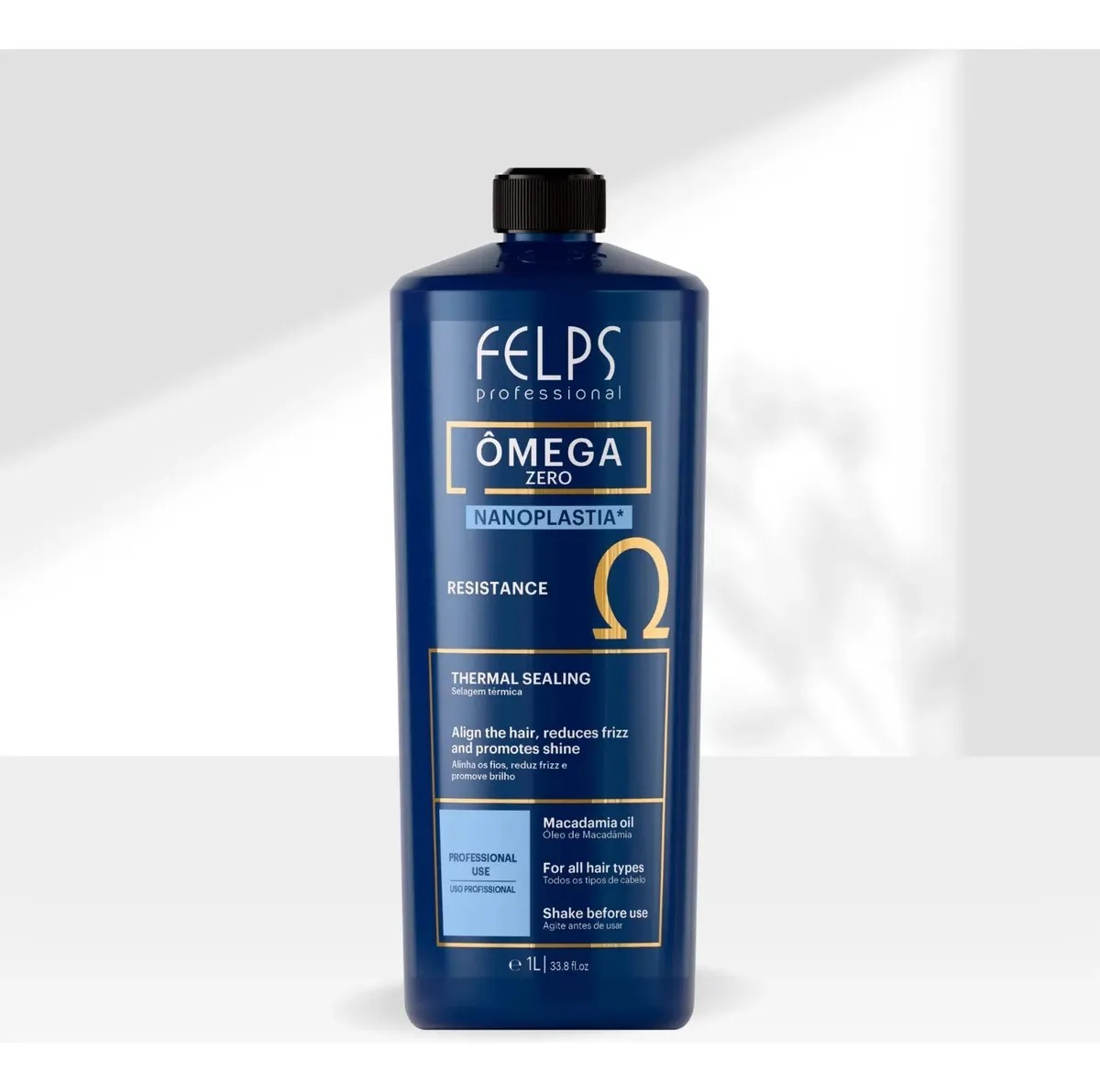 Felps Omega Zero Resistance Professional Brazilian Keratin Treatment|Sealant 1L
