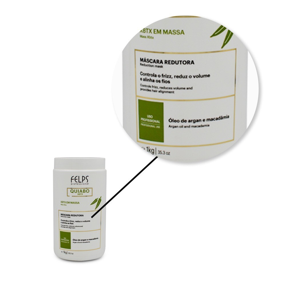 Felps XBTX em OKRA MASSA Cream Smoothing Treatment 1kg 35.3 Oz
