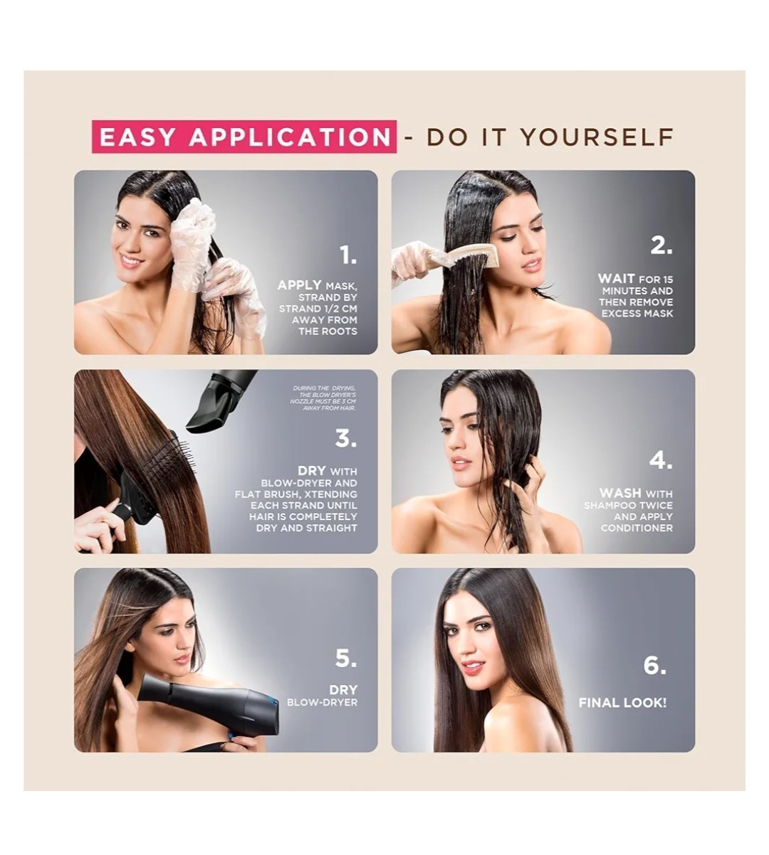 Kativa Anti-Frizz Xtreme Care, Home Use Straightening Treatment with Keratin