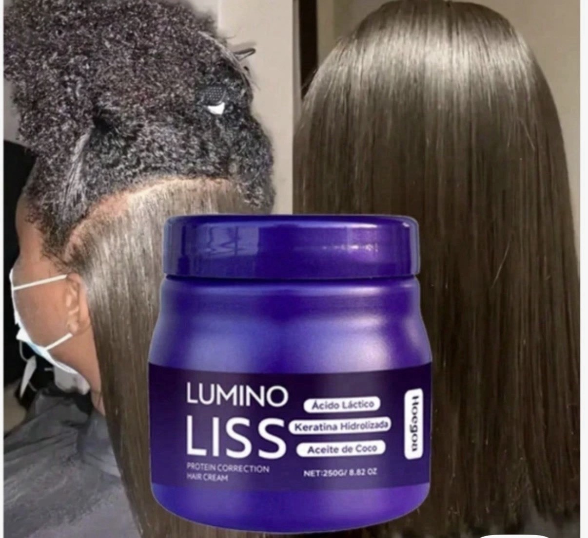 Lumino Liss Protein Correction Hair Cream 8.82 Oz Sealed FREE SHIPING USA