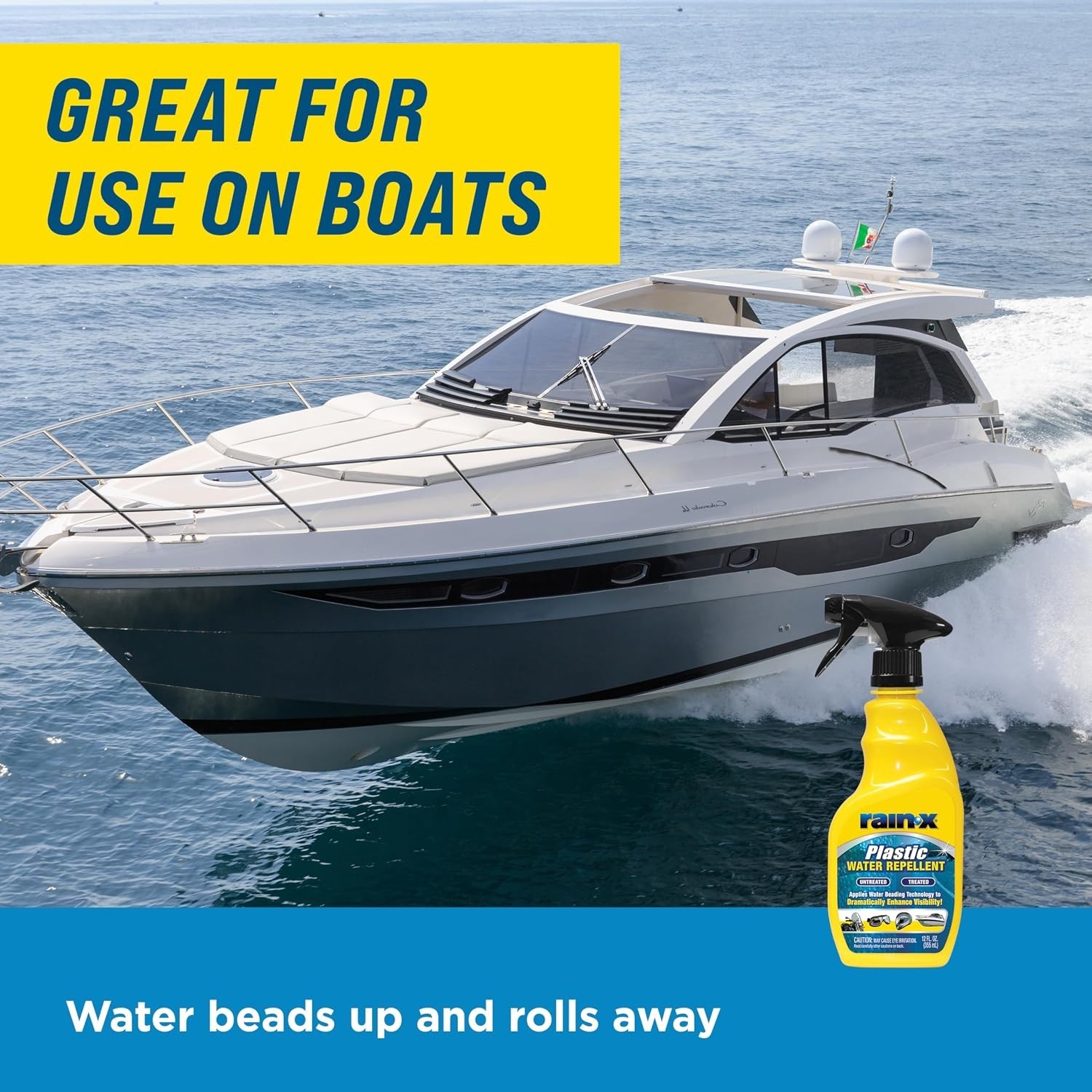 Rain-Scented 12 oz Plastic Treatment Spray – Non-Toxic Water Repellent for Boats