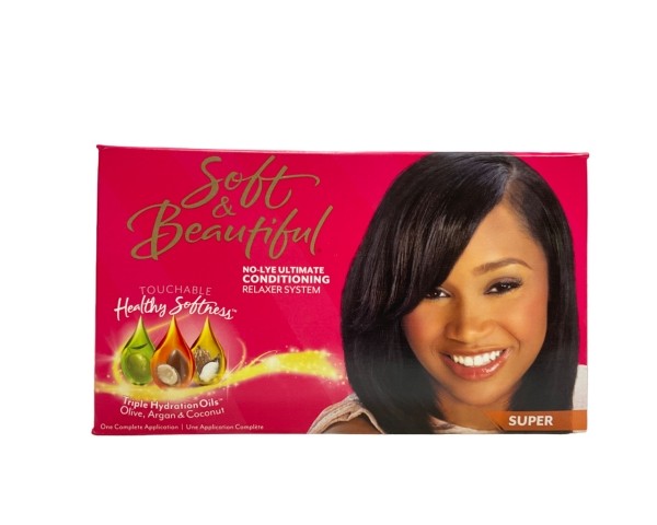 Soft and Beautiful No-Lye Crème Relaxer – 1 kit – Super
