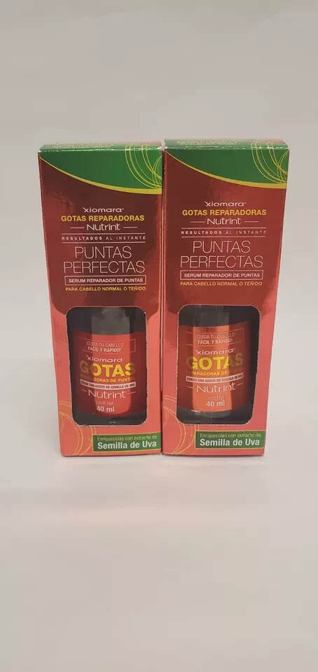 X2 XIOMARA GOTAS REPARADORAS PUNTAS PERFECTAS c/ ACEITE DE SEMILLA UVA 40ml each