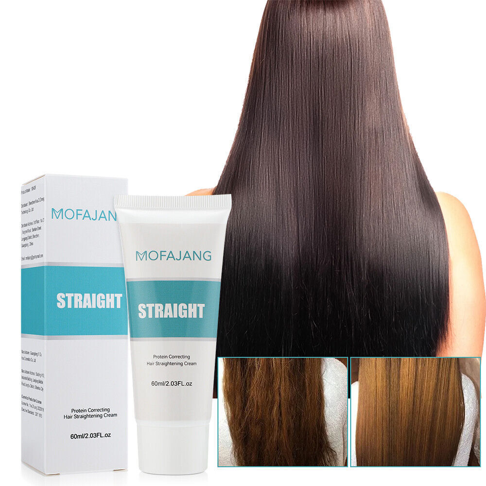 2X Protein Hair Straightening Cream Silk Gloss Smooth Rough Hair Repair Straight