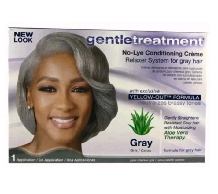 Gentle Treatment No-Lye Relaxer Kit For Gray Hair.