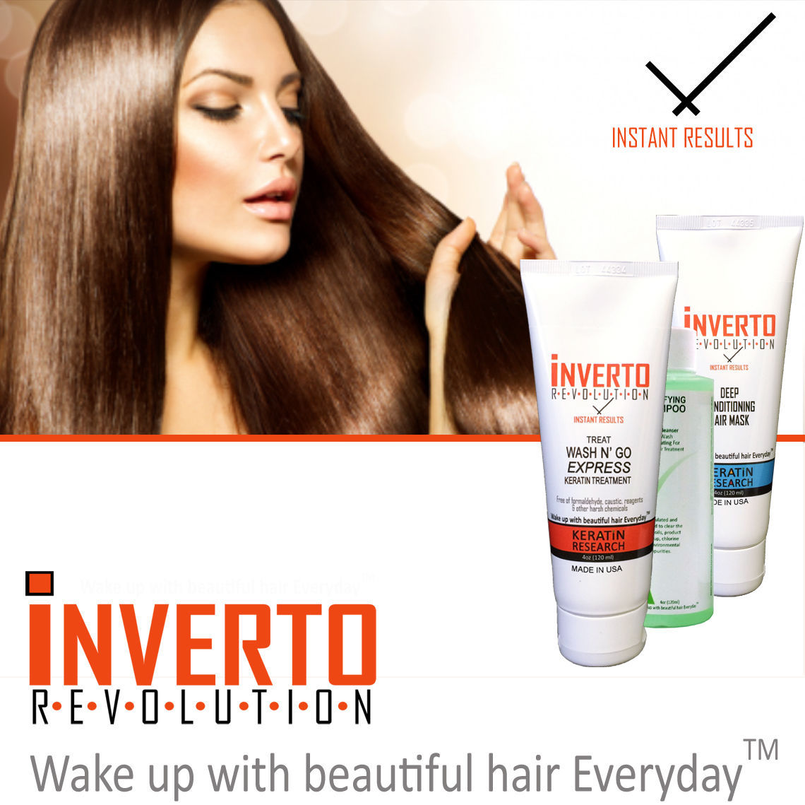 Formaldehyde Free Brazilian Blowout Keratin Hair Treatment Kit 4oz with Mask