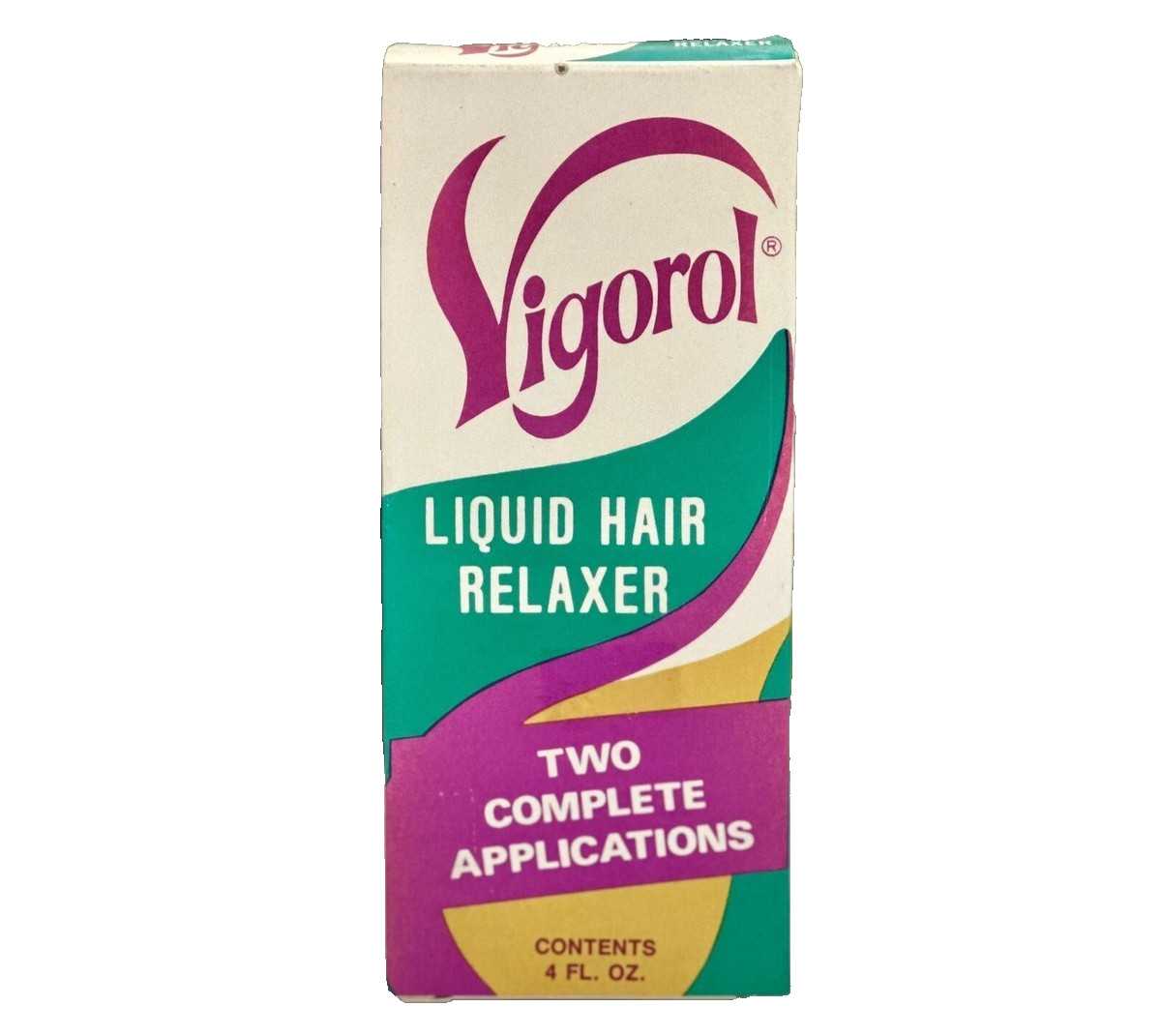 Vigorol Liquid Hair Relaxer Two Complete Applications – 4 oz VTG stock HTF