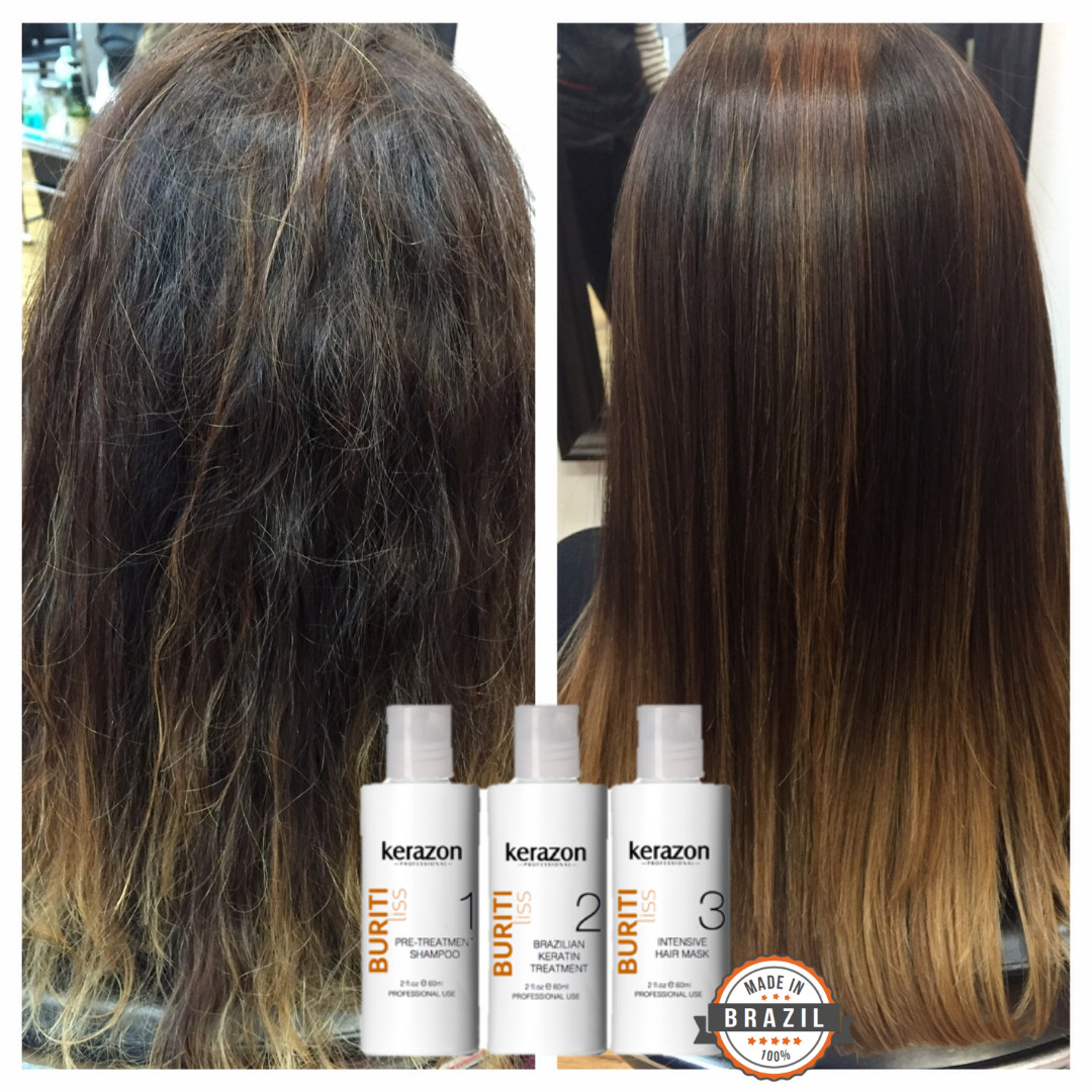 Brazilian Keratin Treatment Complex Blowout Vegan 6oz/180ml Kit by KERAZON