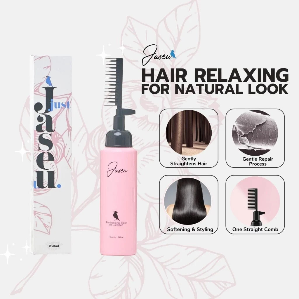 Jaseu DIY Hair Treatment Straightener Rebonding Straightening Cream 240ml 1x set
