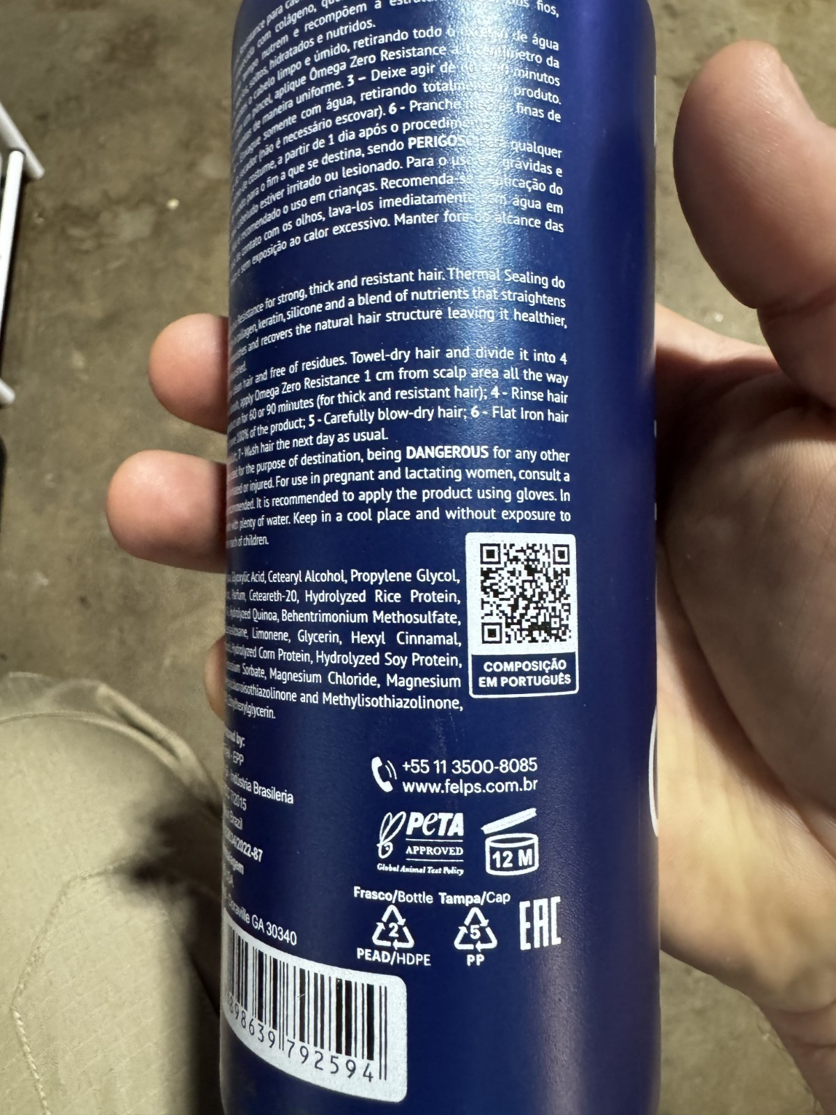 Felps Professional Thermal Sealing Omega Zero Unique Nanoplastia 500ml/16.9fl.oz