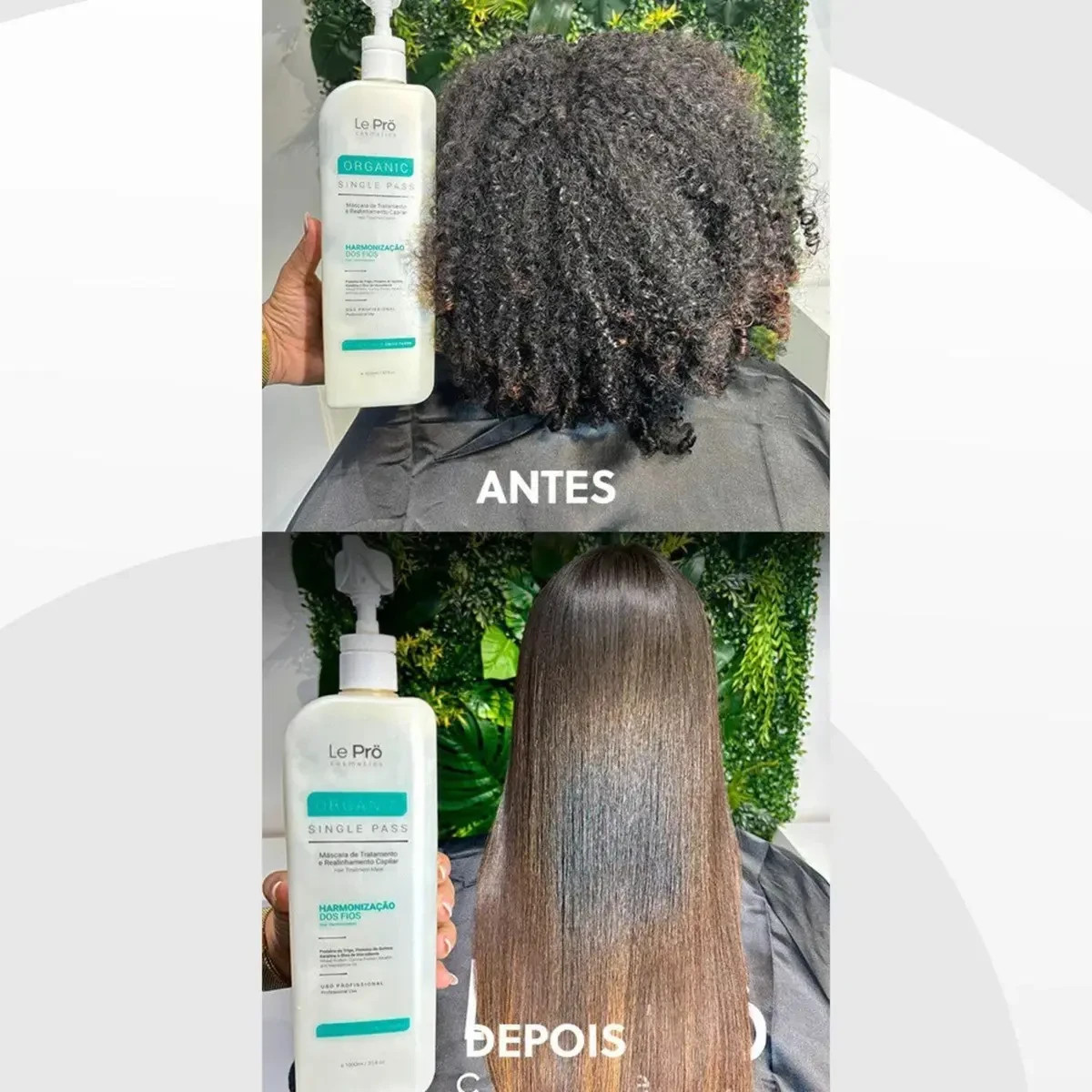 Le Pro Organic Single Pass Progressive Brush 1L/33,8 Oz – Máscara de tratamento