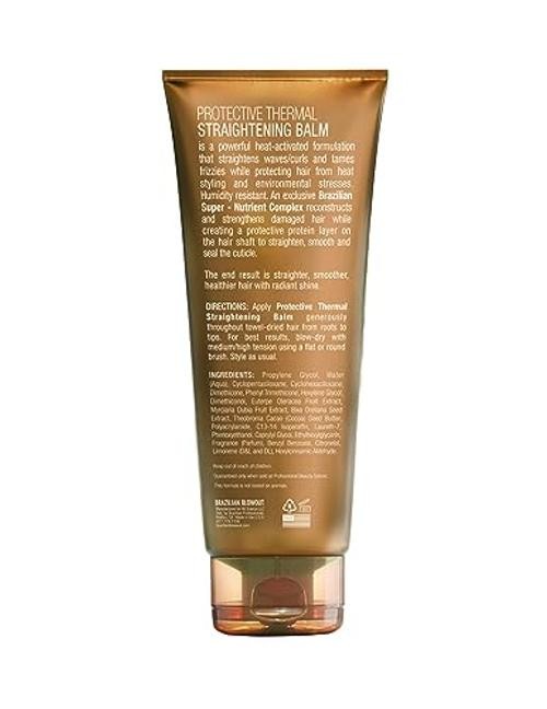 Thermal Straightening Balm For Dry Frizzy Hair – 8 ounce (Pack of 1)