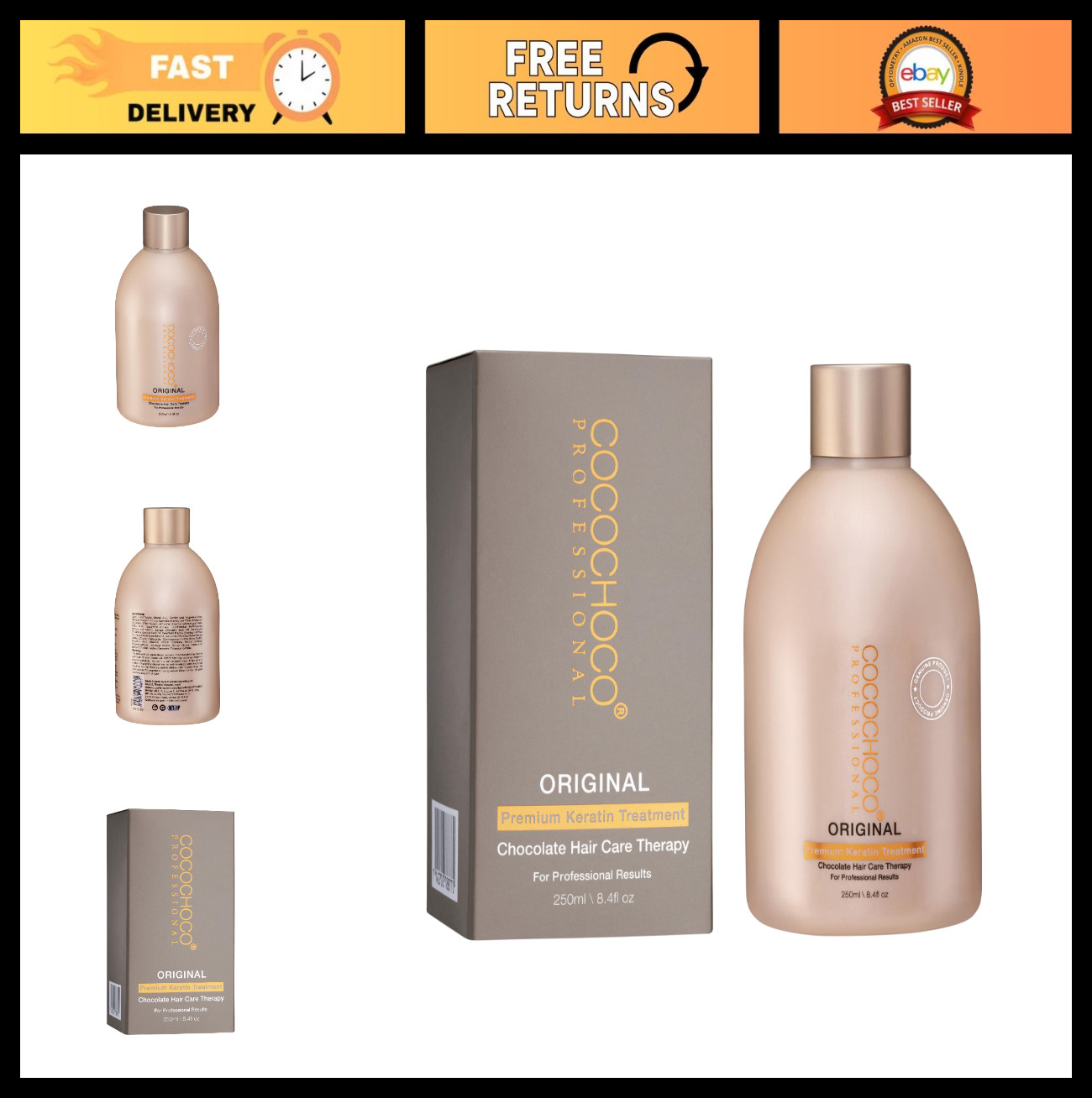 Brazilian Keratin Hair Treatment 8.4 fl oz – Formaldehyde Free, Smoothing, Frizz