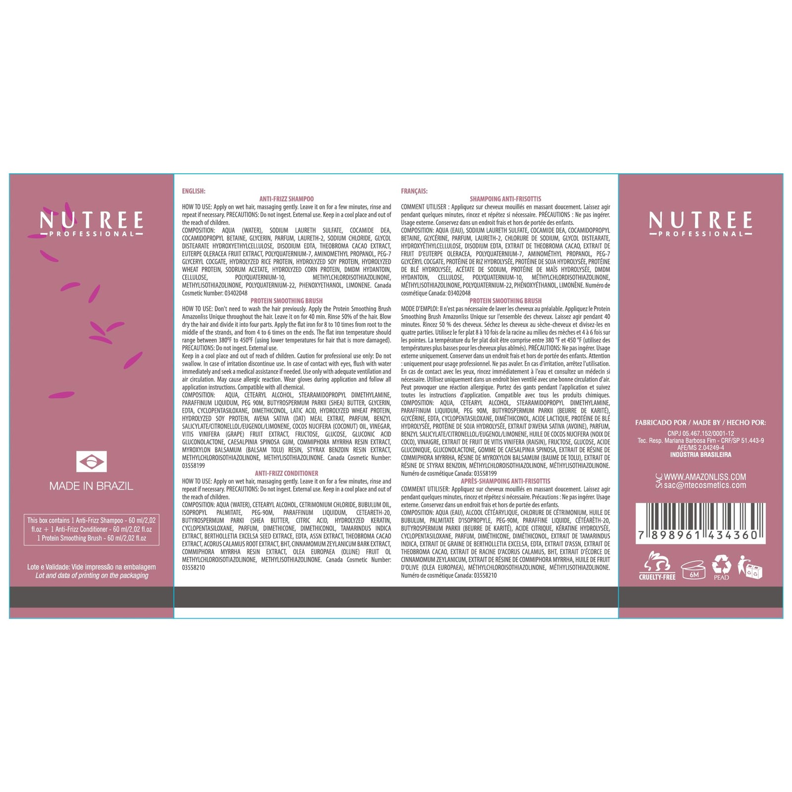 Amazonliss Brazilian Keratin Hair Treatment One Step Protein Hair Treatment