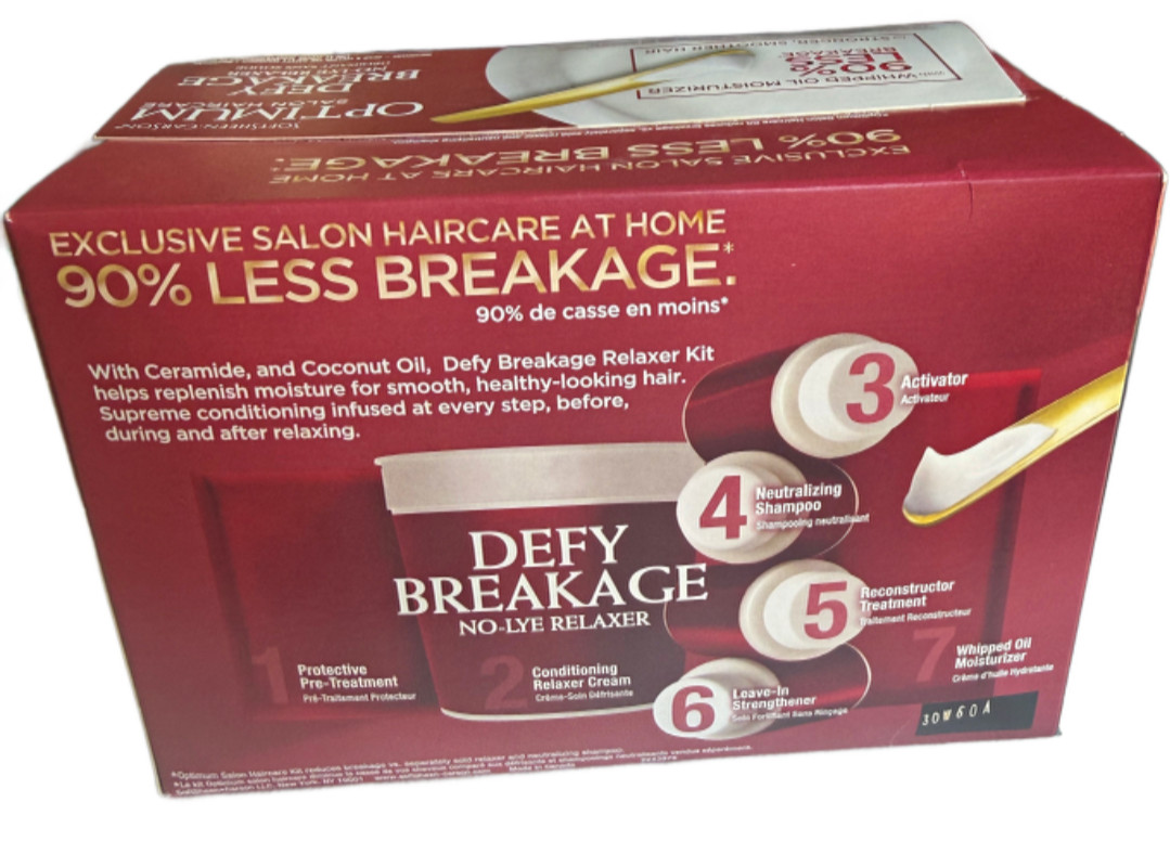 (1) SoftSheen Carson Optimum Defy Breakage No-Lye Relaxer Regular New Hair Kit