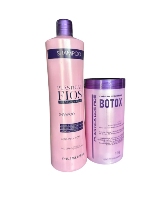 PLASTICA DOS FIOS HAIR DETOX KIT HYDRATING SHAMPOO AND BTOX HAIR MASK