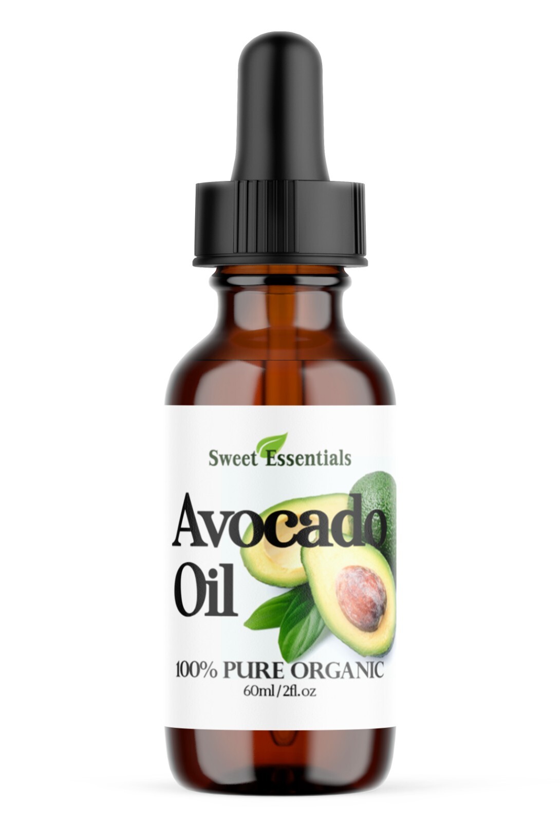Organic Avocado Oil, 2oz Glass, Imported From Italy, Cold Pressed, 100% Pure
