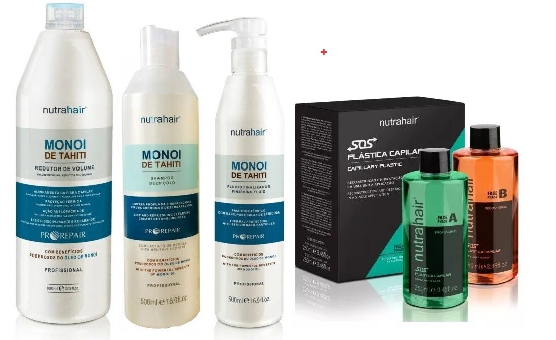 Treatment Keratin NUTRAHAIR MONOI THAITI + NUTRAHAIR SOS PHASE A AND B