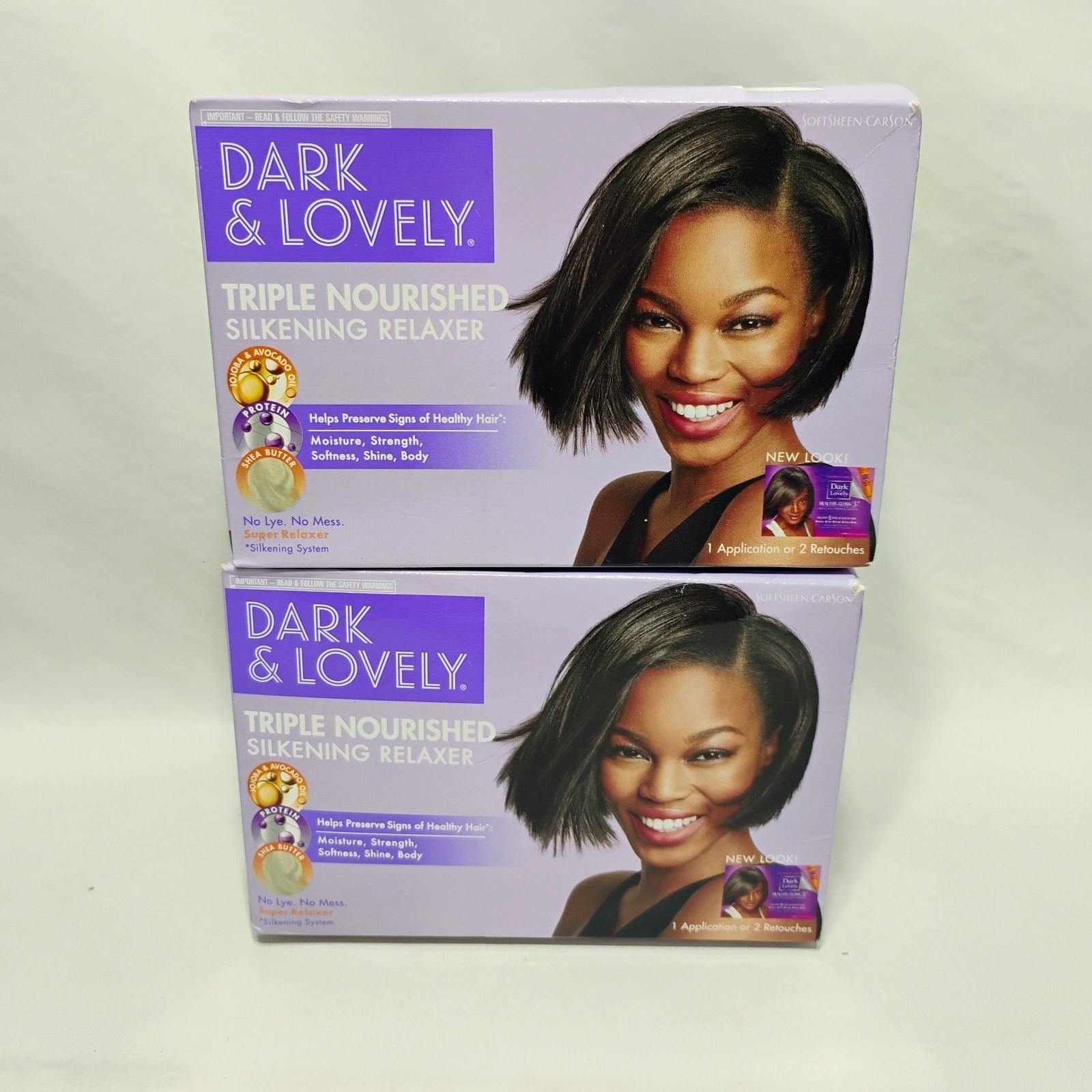 Lot Of 2 Dark & Lovely Triple Nourished Silkening Hair Relaxer New In Box