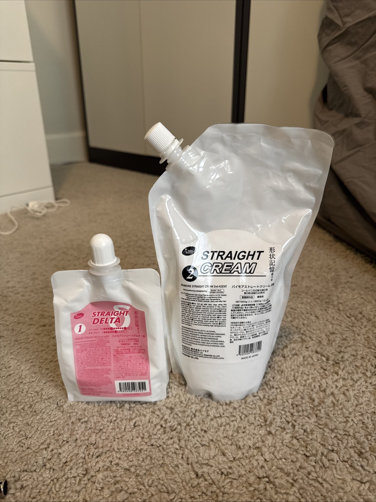 Prowned Paimore Straight Cream Treatment Japan 日本直療Pink 1st And 2nd Agent