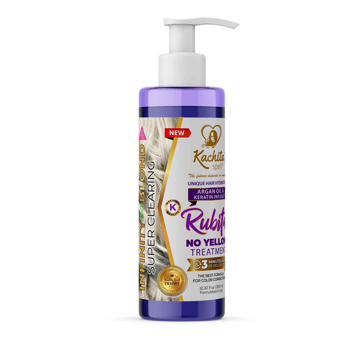 Blonde Dry & Damaged Hair Repair KIT HairBotox Purple Treatment Kachita Spell