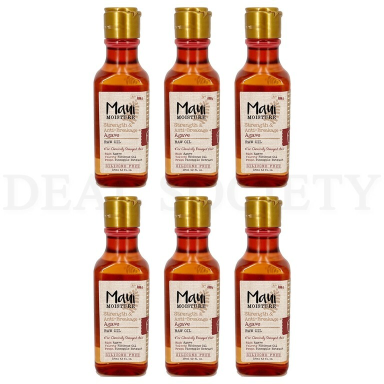 Maui Moisture Strength & Anti-Breakage + Agave Raw Oil, 4.2 oz – Lot of 6