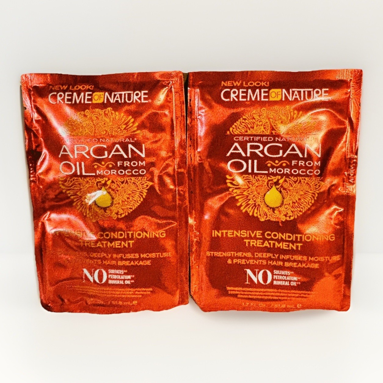 CREME of NATURE. ARGAN OIL Intensive CONDITIONING TREATMENT, 1.75 oz LOT OF 2