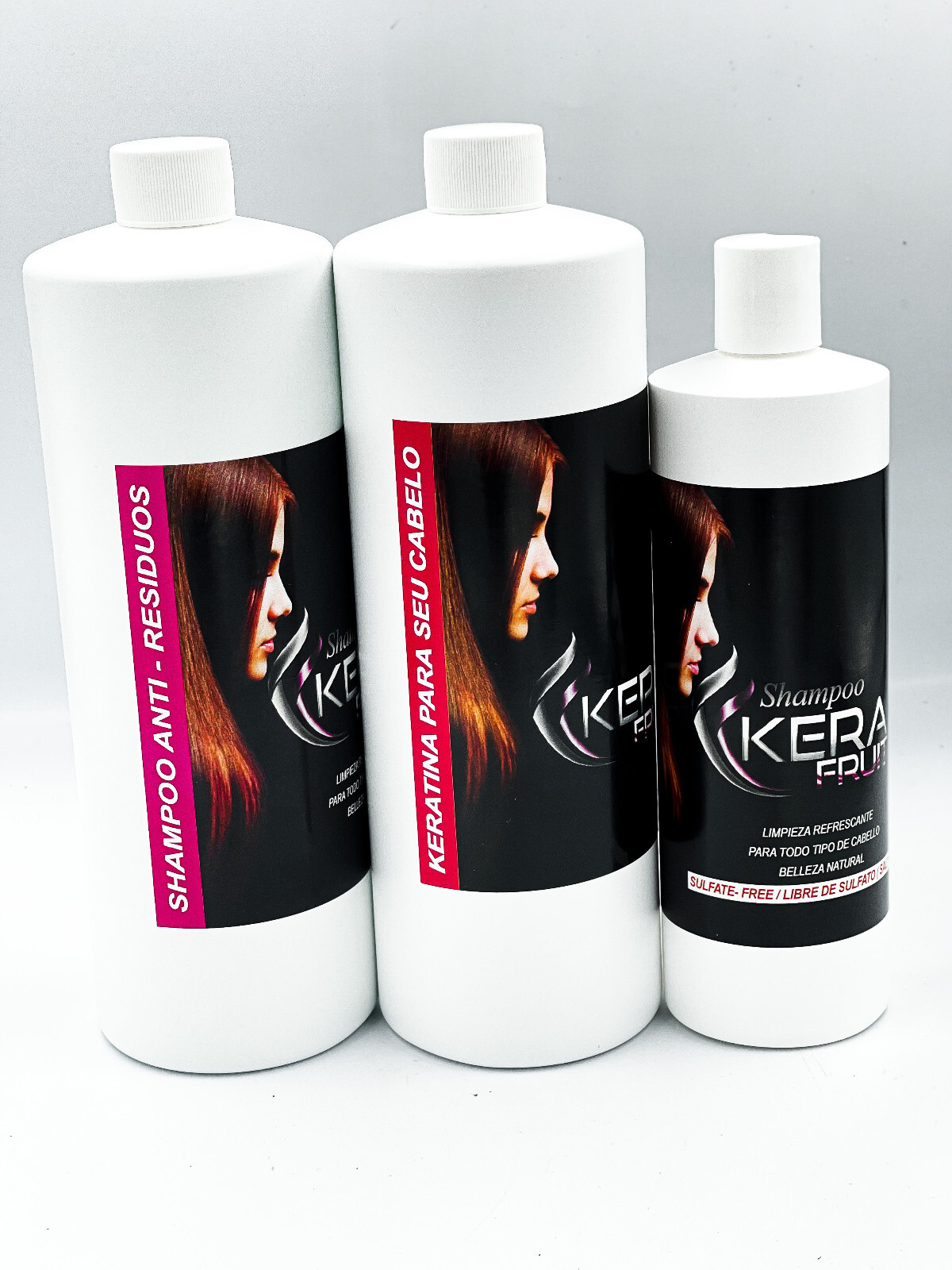 Kit completo alizador + shampo sin sal Keratina Cirugia Capilar Kerafruit 32 oz