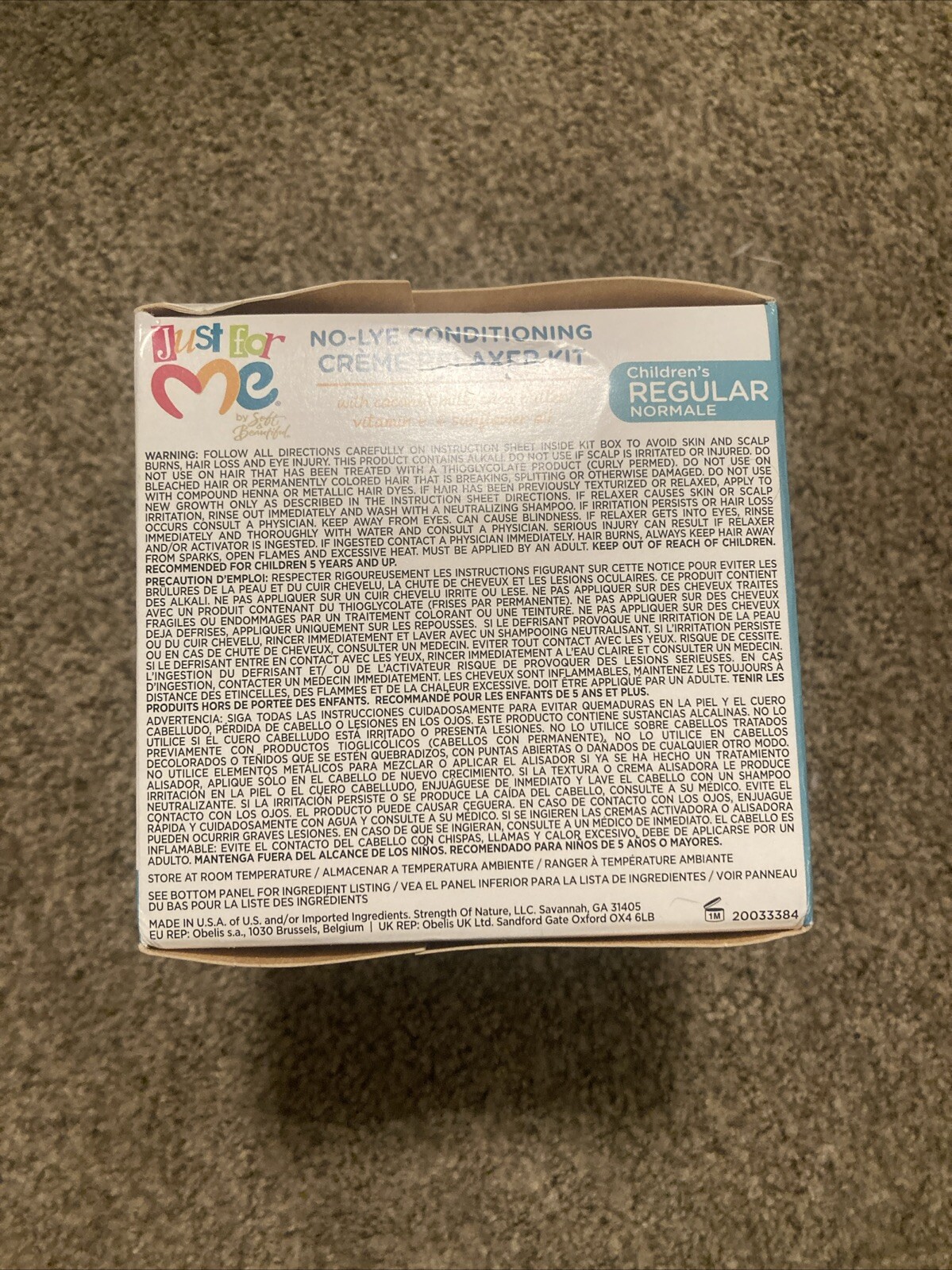 Just For Me No-Lye Conditioning Creme Relaxer Kit Children Regular EXP 09/2026