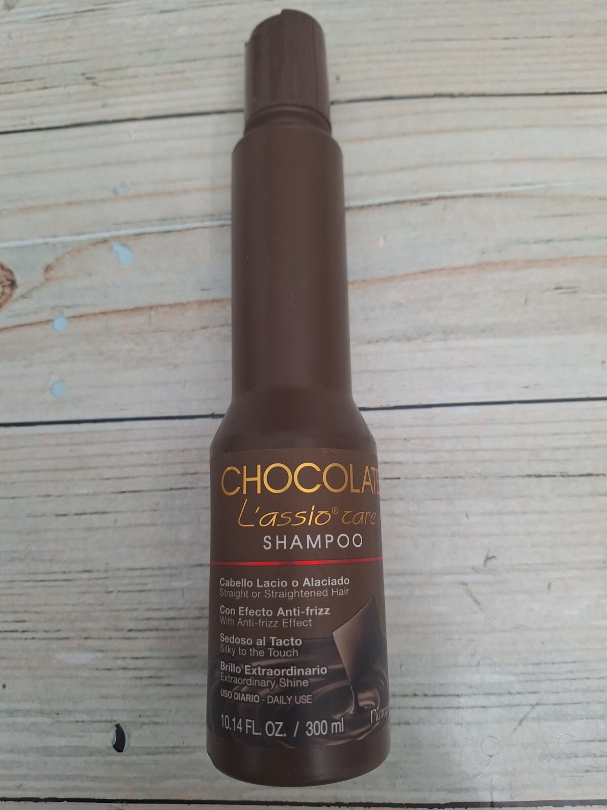 Shampoo Chocolate L’assio Care Straightened Hair 10oz Cabello Lacio Sedoso