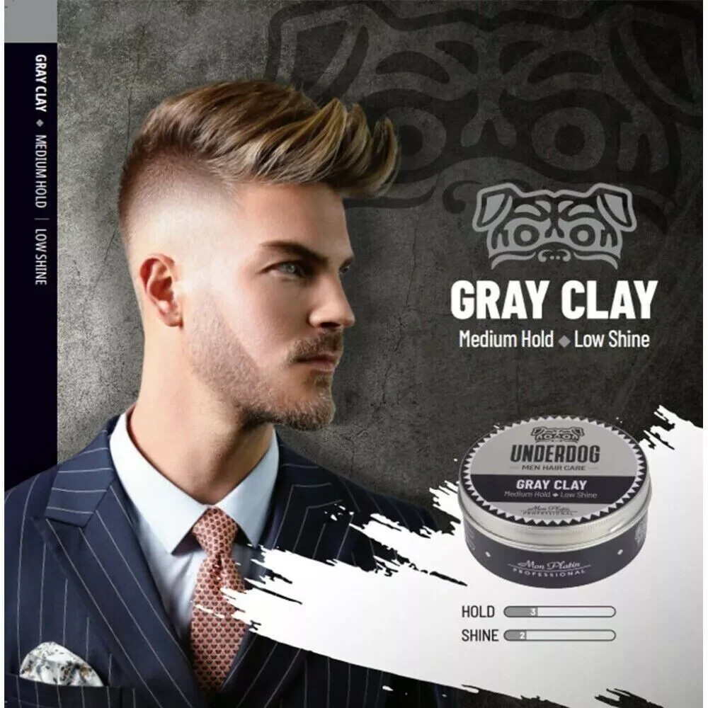 Mon Platin UNDERDOG Gray Clay Medium Hold – Hair Wax 100 ml / 3.4 oz