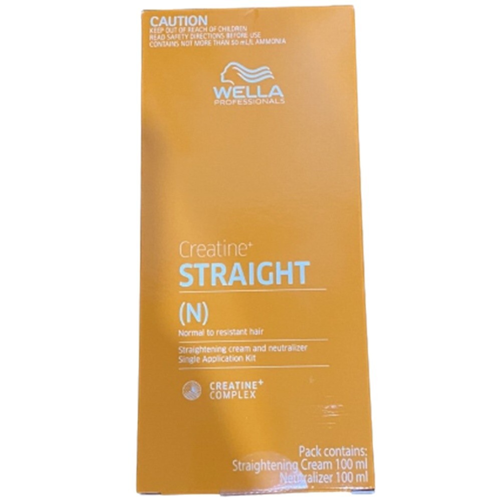 WELLA STRAIGHT(N) Hair Permanent Straightening Cream Intense Creatine Set 3 Box.