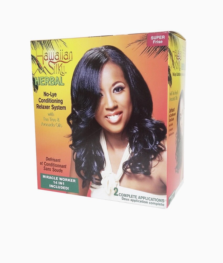 Hawaiian Silky Herbal No Lye Super Relaxer Kit one Box Has (2 Pack)