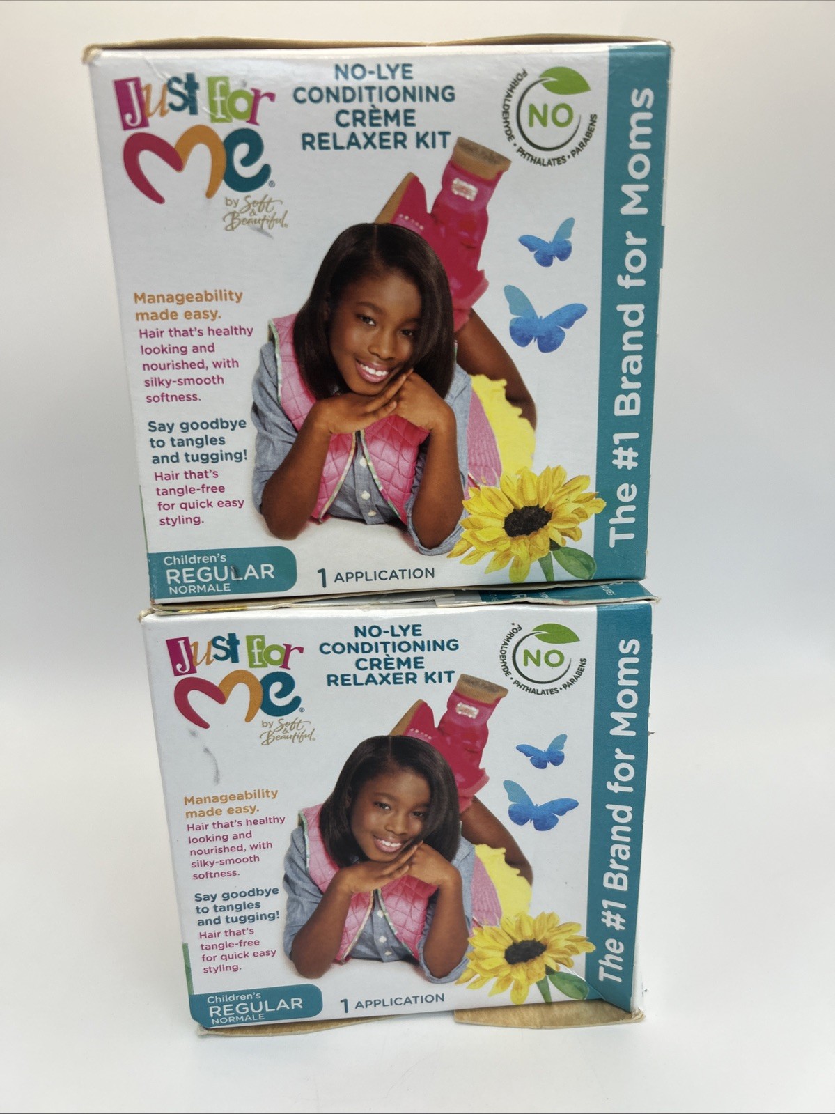 Just For Me No Lye Conditioning Creme Hair Relaxer Kit X2 FREE SHIPPING Read⬇️