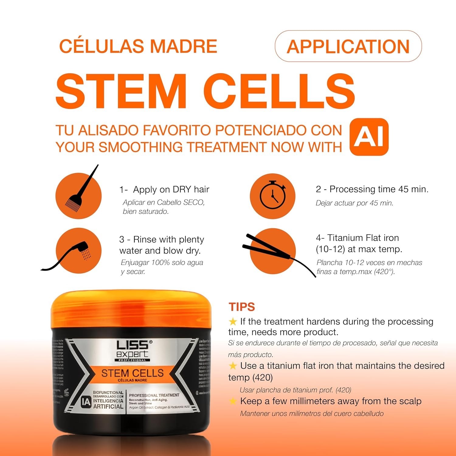 Liss Expert Stem Cells Smoothing Treatment – Organic Keratin & Argan Oil – Na…